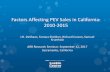 Factors Affecting PEV Sales in California: 2010-2015 · Factors Affecting PEV Sales in California: 2010-2015 ... rate of sales of PEVs is approaching ... Price cap for vehicle eligibility.