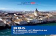 Bachelor of Business Administration - BBA MBA EMBA … · Administration (BBA) is a full-time, 180 ECTS program that is ... thesis, on a business-rela ed t subject of the studens