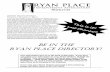 BE IN THE RYAN PLACE DIRECTORY!RYAN PLACE ... - … · Alston, Lipscomb, Alston, Lipscomb, Alston, Lipscomb, and Page Streetsand Page Streets . 2008 Alternates who became Street Directors