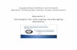 Module 5 Strategies for Managing Challenging Behavior ·  · 2015-01-16This validates participants knowledge and reinforces learning. ... 8 or 9 IV. Reflection: New ... strategies