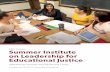 13th Annual Summer Institute on Leadership for … Annual Summer Institute on Leadership for Educational Justice | July 18, 2017 | 3 Keynote Speaker Dr. Tyrone Howard is a faculty