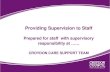 Providing Supervision to Staff - London Borough of Croydon · Providing Supervision to Staff ... supervision is an effective use of time and supports your work. NMC Standards of conduct,