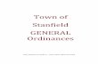 Townof% Stanfield% GENERAL% Ordinances% · Stanfield% % GENERAL% ... 07 Taxicab – General Provisions 7 08 Property Owners – See also Page 55 (Removal Abandoned ... Chapter 62.