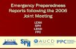 Emergency Preparedness Reports following the … Preparedness Reports following the 2006 Joint Meeting LEAH SPH LEND PPC
