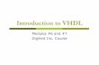 Introduction to VHDL - ymk.k-space.orgymk.k-space.org/ME_VHDL2.pdf · entity mux select is port (13, 12, Il, 10: in std_logic sel in std_logic vector (1 downto 0); Y . out std_logic