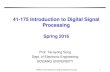 41-175 Introduction to Digital Signal Processingocw.sogang.ac.kr/rfile/2016/Digital Signal Processing/0… ·  · 2016-03-18EEE4175 Introduction to Digital Signal Processing 1 41-175