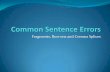 Fragments, Run-ons and Comma Splices · Fragments, Run-ons and Comma Splices. ... Sentence Errors (fragments, run-ons, comma splices) ... Grammar (word usage, ...