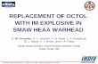 REPLACEMENT OF OCTOL WITH IM EXPLOSIVE IN SMAW HEAA WARHEAD · REPLACEMENT OF OCTOL WITH IM EXPLOSIVE IN SMAW HEAA WARHEAD ... • Qualify SMAW HEAA with IM warhead fill ... PowerPoint