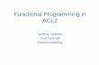 Functional Programming in ACL2 - Drexel CCIkschmidt/CS270/Lectures/1/funprog.pdf · ACL2 moore/acl2 ACL2 is a programming language, logic, and theorem prover/checker based on Common