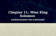 Chapter 11: Wise King Solomon - Midwest Theological … … · PPT file · Web view · 2013-02-06Chapter 11: Wise King Solomon . ... Much of the wisdom literature is attributed