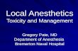 Management of Local Anesthetic Toxicity - Directia de …dspct.ro/imagini/upload/pateromaniasympo… · PPT file · Web view · 2013-06-19Acute Systemic Toxicity . ... systemic