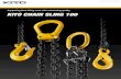 Inspection is the ﬁrst step of safety. KITO CHAIN SLING … sure to use the product within the range of the working load limits displayed on the Kito Sling Tag. (Refer to page 3.)