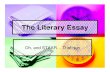 The Literary Essay - Humble Independent School District / …€¦ ·  · 2012-09-10Reading Test – Tuesday, April 2, 2013 Fiction selections with multiple choice Nonfiction selections