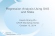 Regression Analysis Using SAS and Stata - bgsu.edu · Regression Analysis Using SAS and Stata ... • Simple regression ... – Inaccurate specification of the regression models