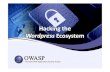 Dan Catalin VASILE - Hacking the Wordpress EcoSystem€¦ · – dan@pentest.ro / @DanCVASILE. ... WordpressSecurity Checklist project on OWASP ... Dan Catalin VASILE - Hacking the