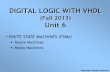DIGITAL LOGIC WITH VHDL - dllamocca.orgdllamocca.org/VHDL_Workshop/Unit 6.pdf · DIGITAL LOGIC WITH VHDL (Fall 2013) ... One where state transitions occur on the clock edge. One where