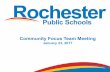Community Focus Team Jan 20171 - Home - Rochester … · PROFESSIONAL DEVELOPMENT Great Lakes Equity has assisted our district focus team in developing strategic plan: • Currently