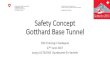 Safety Concept Gotthard Base Tunnel Safety Concept... · Operational requirements J. Luetscher BAV 3 Gotthard Base Tunnel: • part of european corridor 1 • Technical standards