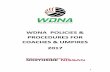 WDNA POLICIES & PROCEDURES FOR COACHES & … · This handbook contains competition policies and procedures for coaching at WDNA, which we hope you will find useful.