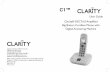 User Guide Clarity® DECT6.0 Amplified Big Button Cordless ... · User Guide Clarity® DECT6.0 Amplified Big Button Cordless Phone with Digital Answering Machine C1™ Clarity, a