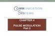 CHAPTER 4 PULSE MODULATION Part 2 - UniMAP Portalportal.unimap.edu.my/portal/page/portal30/Lecturer Notes... · Pulse Modulation • Analog pulse ... Average Power{} () ... Many signals