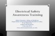 Electrical Safety Awareness Training - einstein.yu.edu · Electrical Safety Awareness Training Albert Einstein College of Medicine Department of Environmental Health & Safety Evan