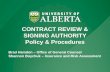 CONTRACT REVIEW & SIGNING AUTHORITY Policy & Procedures ·  · 2016-10-13CONTRACT REVIEW & SIGNING AUTHORITY Policy & Procedures Brad Hamdon – Office of General Counsel Shannon