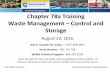 Chapter 78a Training Waste Management – Control and Storagefiles.dep.state.pa.us/OilGas/BOGM/BOGMPortalFiles/W… ·  · 2016-09-09Chapter 78a Training Waste Management – Control