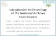 Introduction to Genealogy at the National Archives Kluskens will discuss basic genealogical research techniques using Federal records at the National Archives, including census, immigration,