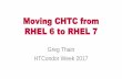 Moving CHTC from RHEL 6 to RHEL 7 - research.cs.wisc.eduresearch.cs.wisc.edu/.../presentations/TueThain_TransitionRHEL7.pdf · Moving CHTC from RHEL 6 to RHEL 7 Greg Thain ... Schedd