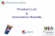 Product List Innovation Brands - Suisan List & Innovation Brands . CSD Hydration ... Pepsi Diet Pepsi Pepsi Max ... Big Blue Big Red Zero Pepsi Diet Pepsi