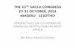 THE 15TH SACCA CONGRESS - WordPress.com · the 15th sacca congress 27-31 october, 2014 maseru - lesotho perspectives on co-operative financial institutions in west africa mr bless