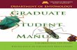Department of Entomology Graduate Student Manual of Entomology Celebrating 125 Years Excellence in Graduate Education Graduate Student Manual