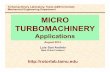 Turbomachinery Laboratory, Texas A&M University …rotorlab.tamu.edu/me626/Notes_pdf/Microturbomachinery Applications... · MICRO TURBOMACHINERY Applications Turbomachinery Laboratory,