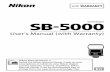 5000 User's Manual (with Warranty)download.nikonimglib.com/.../SB-5000UM_SG(En)02.pdfA-1 Preparation A En-02 Preparation About the SB-5000 and This User’s Manual Thank you for purchasing