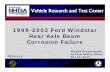 1998-2003 Ford Windstar Rear Axle Beam l i FCiC orrosion ... Presentation 7... · 1998-2003 Ford Windstar Rear Axle Beam ... 1998-2003 Ford Windstar Rear Axle BC iFilBeam Corrosion