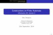 Constructions on Finite Automata - The University of … properties of regular languages DFA minimization Constructions on Finite Automata Informatics 2A: Lecture 4 Alex Simpson School