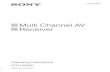 Multi Channel AV Receiver - Sony©2008 Sony Corporation 3-289-450-12(1)Multi Channel AV Receiver Operating Instructions STR-DG820