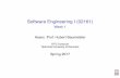 Software Engineering I (02161) · Contents Course Introduction Introduction to Software Engineering Practical Information Programming Assignment JUnit Java Tips and Tricks