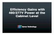 Efficiency Gains with 480-277V Power at the Cabinet … Gains with 480/277V Power at the Cabinet Level Agenda • Overview • Baseline • 480VAC 3-phase Wye • Efficiency Gains