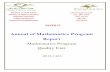 Annual of Mathematics Program Report - جامعة المجمعة | … ·  · 2015-03-03Annual of Mathematics Program Report Mathematics Program Quality Unit 0241-4153 ... (MATH)