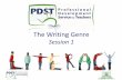 The Writing Genre - PDST | Professional Development … Writing Genre_Session...determine the writing genre •The purpose for writing needs to be authentic •Writing needs to be