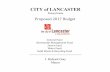 Proposed 2017 Budget - City of Lancaster Budget... · Proposed 2017 Budget General ... stabilizing as ongoing redevelopment and population growth offset a ... Lancaster General Health