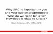 Why GRC is important to you and your customers/prospects ...opnpublic/... · Why GRC is important to you and your customers/prospects What do we mean by GRC? How does it relate to