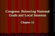 Congress: Balancing National Goals and Local Interestsmisswisner.weebly.com/uploads/6/1/8/4/6184131/chapter_11_ppt.pdf · Chapter 11 Original intent ... © 2009 McGraw-Hill Higher