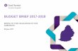 budget Brief 2017-2018 - Grant Thornton Mauritius · rising to the challenge of our ambitions 08 june 2017 budget brief 2017-2018