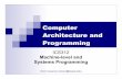 Computer Architecture and Programming - …courses.ics.hawaii.edu/ReviewICS312/morea/ComputerArchitecture/ics...Computer Architecture and Programming ... ALU Program counter register