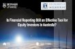 Is Financial Reporting Still an Effective Tool for Equity ... · MONASH BUSINESS SCHOOL Is Financial Reporting Still an Effective Tool for Equity Investors in Australia?