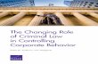 The Changing Role of Criminal Law in Controlling Corporate ... · ing civil and criminal justice, ... vi The Changing Role of Criminal Law in Controlling Corporate ... Role of Criminal