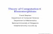 Theory of Computation 6 Homomorphisms - NUS fstephan/  · Theory of Computation 6 Homomorphisms Frank
